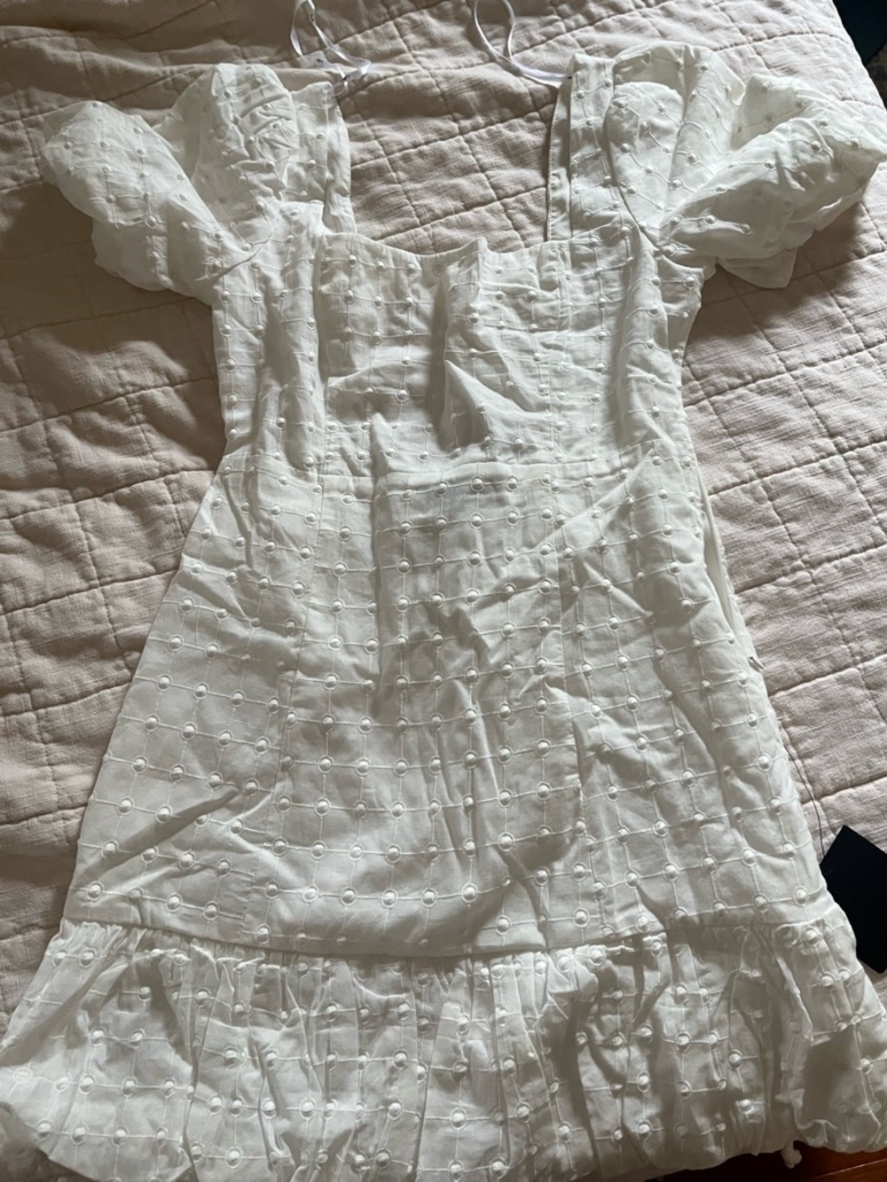 Lulus White Polka Dot Mini Dress